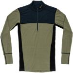 Devold Tricou Devold Lauparen Merino 190 Zip Neck, ink/lichen/black (M)