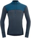 Devold Tricou Devold Lauparen Merino 190 Zip Neck, flood/night/ink (XL)