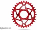 absoluteBLACK Foaie absoluteBLACK Oval Boost, 1x11, Race Face Cinch, roșu (30T)