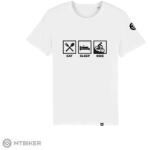 MTBIKER Tricou MTBIKER EAT SLEEP RIDE, alb (S)