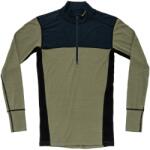 Devold Tricou Devold Lauparen Merino 190 Zip Neck, ink/lichen/black (XXL)