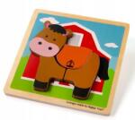 Bigjigs Toys Magasított Puzzle Fából - Lovacska (BJ34054) - liliputjatek