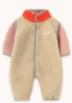 Tinycottons bébi polár rugdalózó COLOR BLOCK SHERPA ONE-PIECE - bézs 62