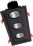 ELMARK Tripla Ledes Mozgatható Spotlámpa 3x30w 230v 3000k Fekete (92dl82f9030-bl)