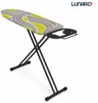 Lunaro Masa de calcat Masa de calcat pliabila LUNARO Vera-Bk Suport pentru statie si fier de calcat Reglabila pe inaltime plasă metalică cu spuma de 8mm si husa de bumbac 100% multicolora Inaltime maxima 95c
