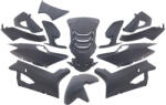Edge Bikeparts Burkolatkészlet EDGE 14 darab fekete matt a Peugeot Speedfight 4 számára Edge Bikeparts Váz, idomok és járműkiegészítők Idomok és burkolati elemek Komplett idom- és burkolatkészletek