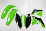 UFO műanyag szett gyári színű zöld/fekete Kawasaki KX250F UFO Váz, idomok és járműkiegészítők Idomok és burkolati elemek Komplett idom- és burkolatkészletek