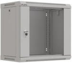 Lanberg WF03-5309-10S 19" 9U SZÉL: 540mm MÉLY: 350mm MAG: 500mm lapraszerelt üvegajtós szürke fali rack szekrény - 3bnetwork