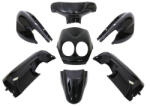 Edge Bikeparts Burkolatkészlet EDGE 7 darab fekete metál Yamaha Neoshoz, MBK Ovetto 50ccm 2T 2008- Edge Bikeparts Váz, idomok és járműkiegészítők Idomok és burkolati elemek Komplett idom- és burkolatkészletek