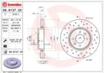 BREMBO fékkorong lyukasztás/belső hűtött Ø280 mm 09.8137. 2X