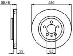 Bosch szellőző féktárcsa Ø279, 9mm 0 986 479 156