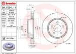 BREMBO Féktárcsa belső hűtés Ø302mm 09. C004.11