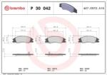 BREMBO fékbetét készlet, tárcsafék P30 042