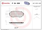 BREMBO fékbetét készlet, tárcsafék P54 059