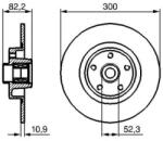 Bosch tömör féktárcsa Ø300mm 0 986 479 280