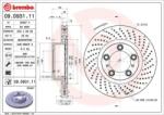 BREMBO féktárcsa perforált/belső hűtéses Ø330mm 09. D931.11
