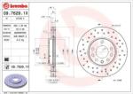 BREMBO féktárcsa perforált/belső hűtéses Ø280mm 09.7629. 1X