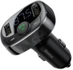 AMiO BASEUS FM adó T típusú Bluetooth 2xUSB microSD, fekete