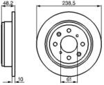 Bosch tömör féktárcsa Ø238mm 0 986 478 350