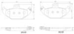 BREMBO fékbetét készlet, tárcsafék P68 021