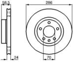 Bosch szellőző féktárcsa Ø286mm 0 986 478 594