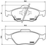 BREMBO fékbetét készlet, tárcsafék P83 085