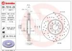 BREMBO féktárcsa perforált/belső hűtéses Ø288mm 09.7010. 2X
