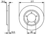 Bosch tömör féktárcsa Ø276, 9 mm 0 986 479 487