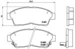 BREMBO fékbetét készlet, tárcsafék P83 034