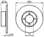 Bosch tömör féktárcsa Ø246mm 0 986 478 082