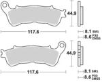 BRAKING fékbetétek, BRAKING (szinterezett keverék CM55) 2 db/csomag - runder - 22 390 Ft