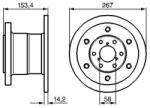 Bosch tömör féktárcsa Ø266, 6mm 0 986 478 647