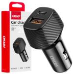 AMiO autós töltő QC+PD 20W USB-A + USB-C