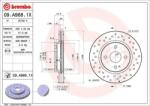 BREMBO fékkorong lyukasztás/belső hűtött Ø258mm 09. A968.1X