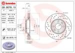 BREMBO fékkorong lyukasztás/belső hűtött Ø260 mm 09.9078. 1x