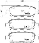 BREMBO fékbetét készlet, tárcsafék P56 046