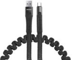 AMIO rugós kábel USB+microUSB 120cm FullLINK UC-12