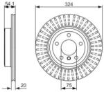 Bosch szellőző féktárcsa Ø324mm 0 986 479 731