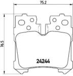 BREMBO fékbetét készlet, tárcsafék P83 076