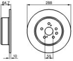 Bosch tömör féktárcsa Ø288mm 0 986 479 243