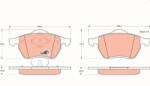 TRW fékbetét készlet, tárcsafék GDB1204