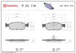 BREMBO fékbetét készlet, tárcsafék P23 118
