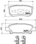 BREMBO fékbetét készlet, tárcsafék P54 034