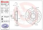 BREMBO fékkorong lyukasztás/belső hűtött Ø280 mm 09.9167. 1x