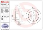 BREMBO Féktárcsa tömör Ø262mm 08. B667.11