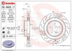 BREMBO Féktárcsa hornyolt/perforált Ø360mm 09. A822.11