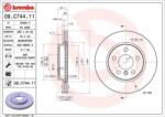 BREMBO Féktárcsa szellőző Ø280mm 09. C744.11