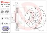 BREMBO féktárcsa perforált/belső hűtéses Ø330mm 09.8670. 1X