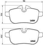 BREMBO fékbetét készlet, tárcsafék P06 062