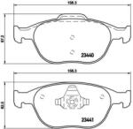 BREMBO fékbetét készlet, tárcsafék P24 058